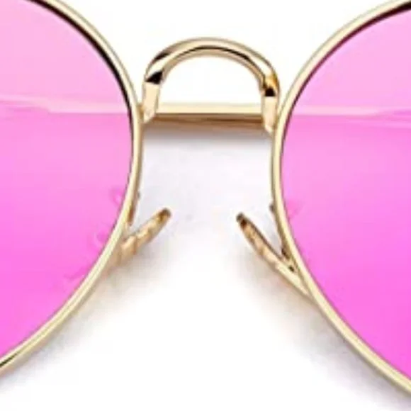 Cat Eye Pink Sunglasses Polarized Mirrored Flat-Lens Eyewear UV 400 Protection - Picture 9 of 12